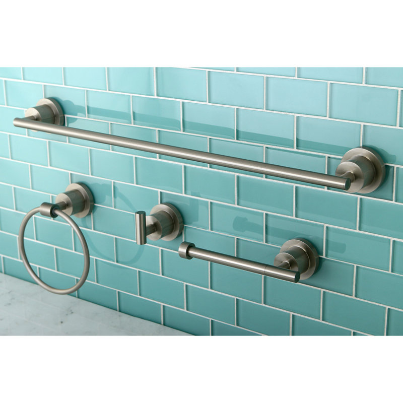 Kingston Brass Concord 4-Piece Bathroom Hardware Set, Brushed Nickel