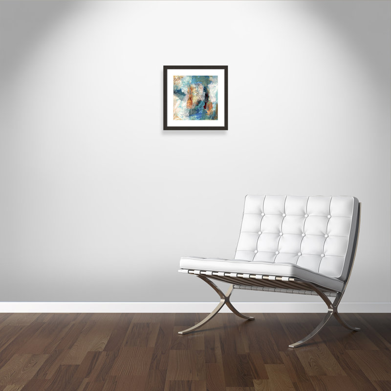 Painterly Elements II - peinture encadrée, Cadre espresso foncé, H 17,5 po x l 17,5 po x P 2 po