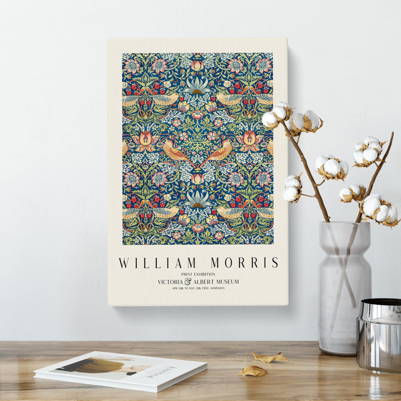 Strawberry Thief Vol.2 by William Morris - Wrapped Canvas, 50cm H x 35cm W x 3cm D