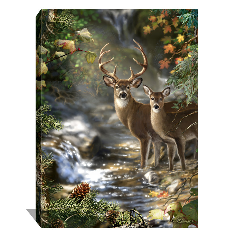 Impression sur toile tendue Deer Creek, H 24 po x l 18 po x p 1 po