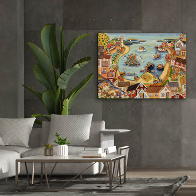 Epic Graffiti 'Lazy Days'  by Glada Konsten Canvas Wall Art, 54" x 40"