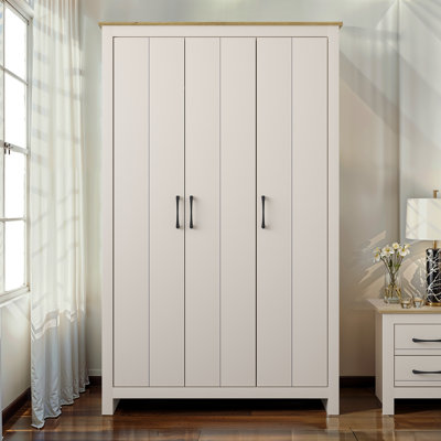Limestone 3 Door Manufactured Wood Wardrobe