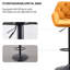 Kafka Velvet Upholstered Adjustable Swivel Bar Stools-484902612