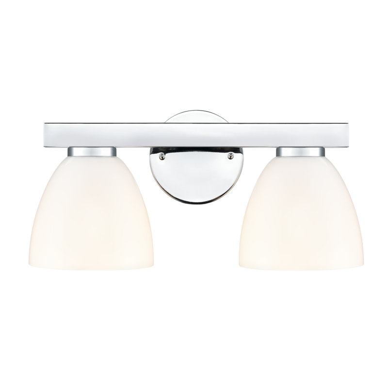 Meuble-lavabo à 2 lumières de 15,75 po de largeur Wrisley, Chrome poli