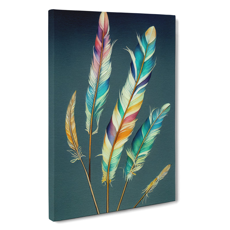 Magnetic Feathers - Wrapped Canvas, 50cm H x 35cm W x 3cm D