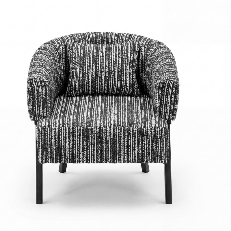 Fauteuil 2PC-Mid Century, Noir, 2