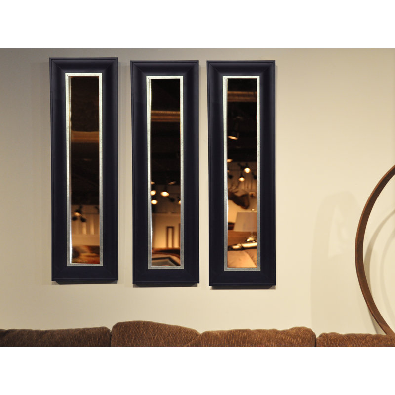 Ballinger Wood Flat Wall Mirror, 40.5" H x 12.5" W
