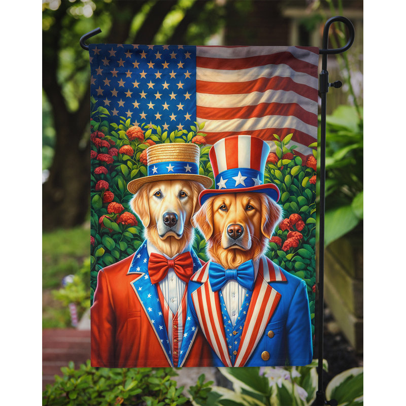 Drapeau All American Garden, Golden retriever blond