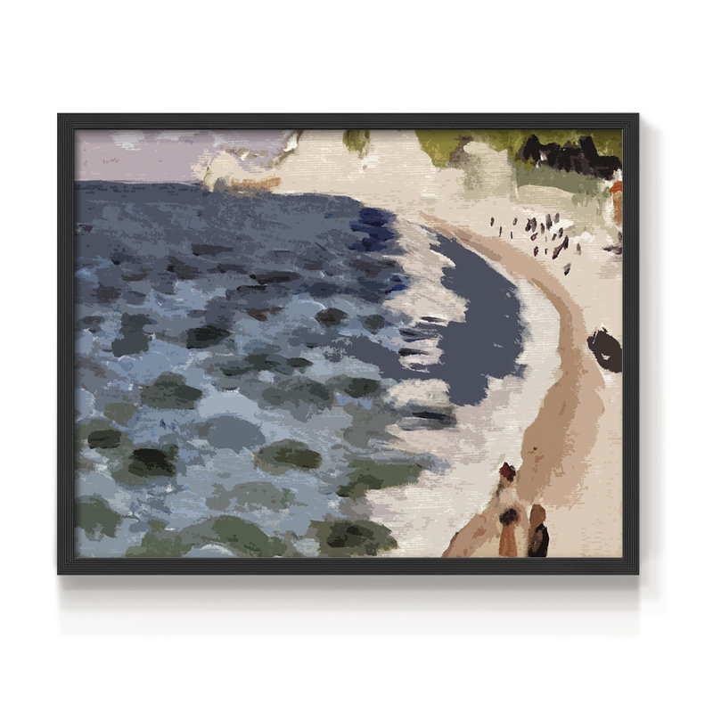 Paysages rétro-LVII-Reproduction encadrée - réarmable, H 22 po x l 28 po, Noir