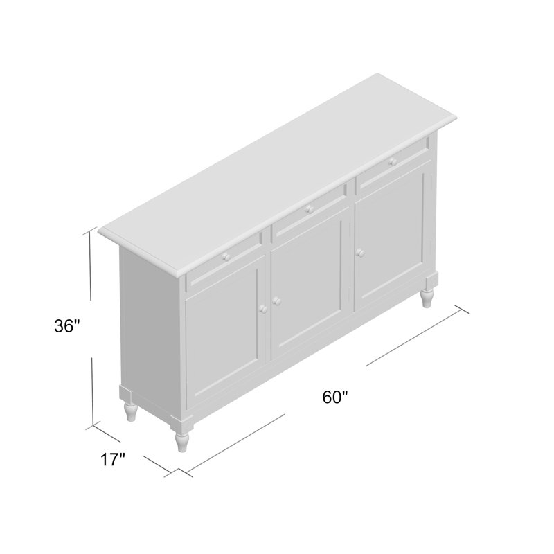 Leonard 60'' Solid Wood Sideboard
