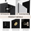 Meuble-lavabo 28 po avec lavabo en céramique et armoire d'appoint 28 po - Châtaignier noir, élément de cadre de rangement pour évier moderne-1755759960