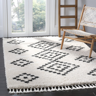Tapis géométrique noir / beige Cosper