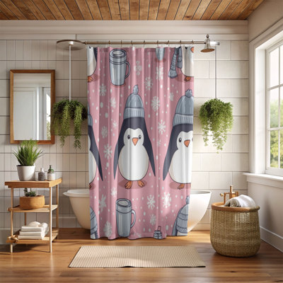 Happy Penguin - Rideau de douche Premium