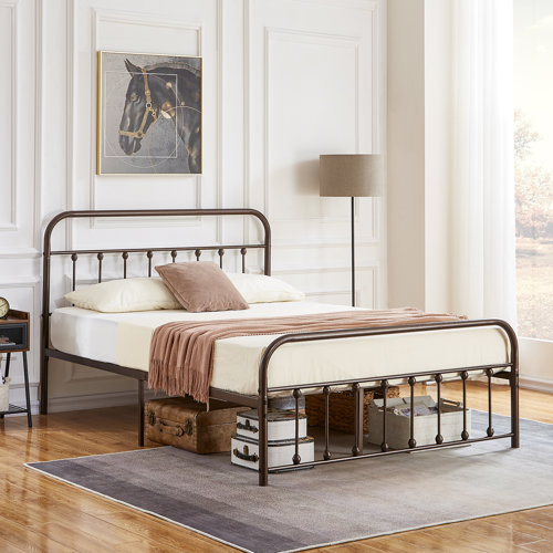 Laurel Foundry Modern Farmhouse Wolters Metal Slat Bed & Reviews | Wayfair