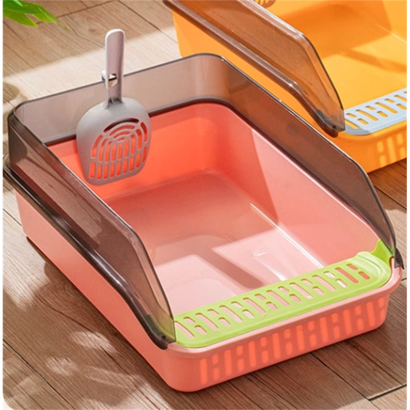 Litière en plastique auto-nettoyante Kamiryn, Rose