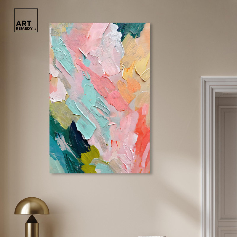 «Pastel Layers» par Art Remedy, Toile tendue, H 45 po x l 30 po