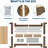 Platform Bed Frame with Wood & Metal Slats, 10.2" Underbed Storage, Easy Assembly-434061191-434061192