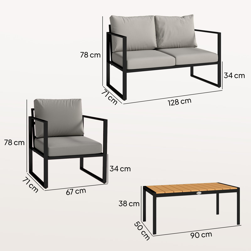  4-Seater Garden Furniture Set