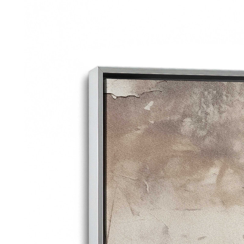 Ensemble de 2 impressions sur toile Mocha Musings, H 18,75 po x l 25,5 po x P 1,75 po, Cadre flottant en chrome poli