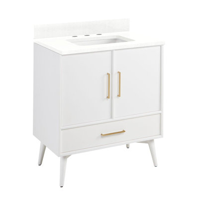 30" Novak Single Bathroom Vanity Set with Rectangular Undermount Sink