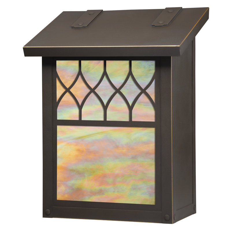 Boîte aux lettres murale window, Or irisé, Bronze architectural