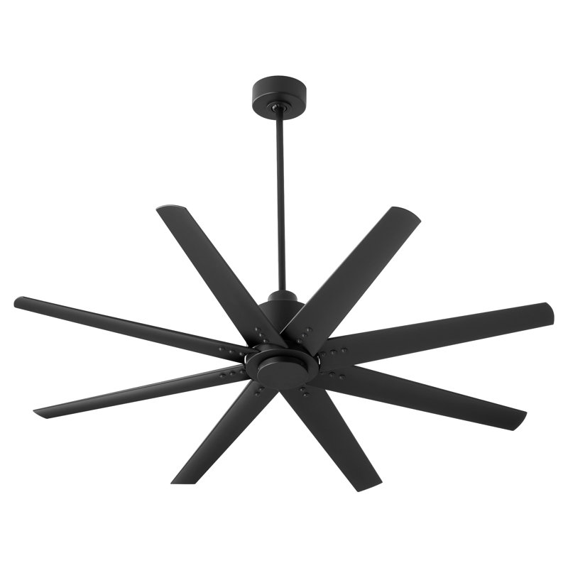 Ventilateur à huit pales 56 "FLEET - noir et noir, Noir