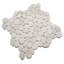 Carrelage rond en galets de 12 po x 12 po et 12 po x 24 po CNK Tile White Milky
