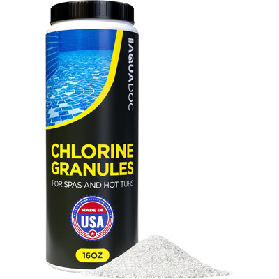 Spa Chlorine for Hot Tub Sanitizer - 1 lb granules de chlore pour spa à solution rapide, produits chimiques de spa fabriqués aux États-Unis - AquaDoc