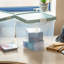 Wham Clip Square Plastic Storage Boxes with Secure Clip Lock Lids Clear/Stone/Slate Grey-1358183934-1358183933