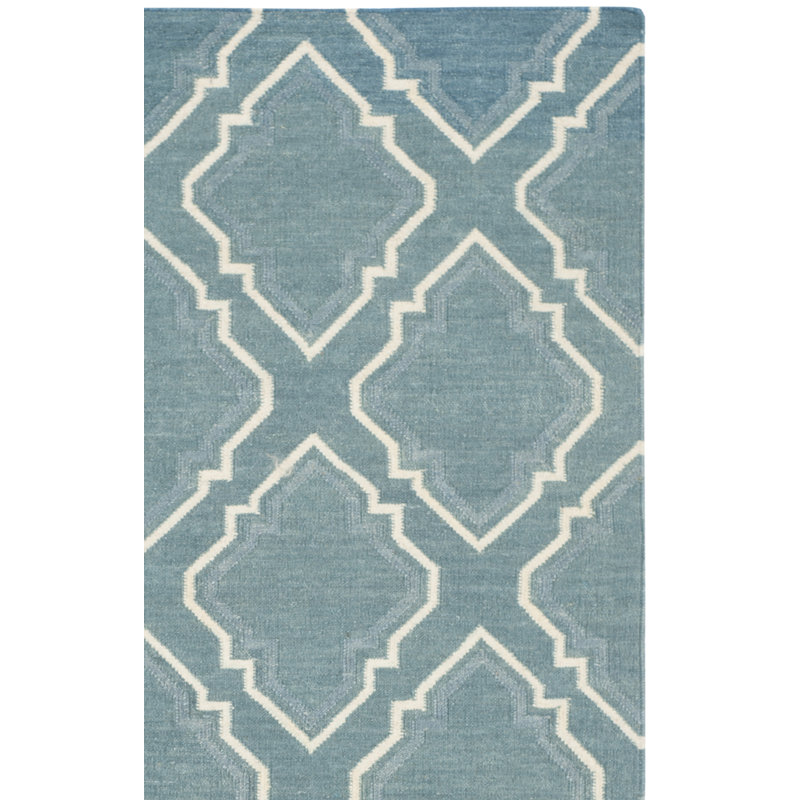Tapis géométrique en laine tissé à la main Emek, Rectangle 4 pi x 6 pi