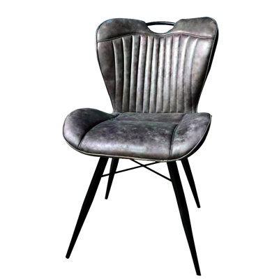 Aayisha Fabric Upholstered Metal Side Chair