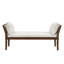 Rowen Solid Wood Upholstered Bench With Cushions And Arms