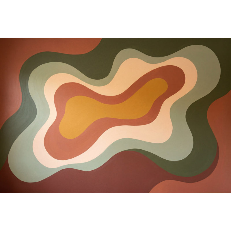 Murale Mid-Century, 100 po x 96 po, Non tissé
