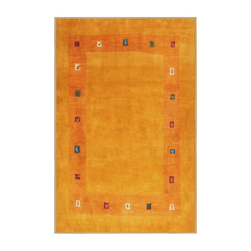Tapis jaune moutarde Hornby, Rectangle 7 pi x 10 pi