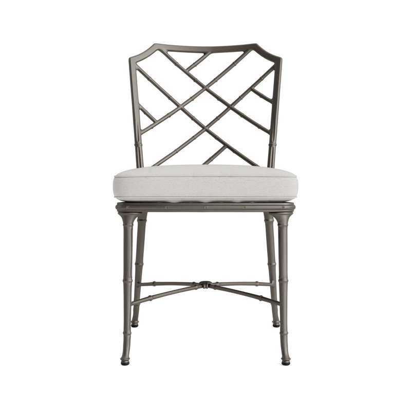 Calcutta Outdoor Dining Side Chair, Mica, Fusion Dove, White