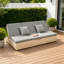 Ensemble de conversation pour 2 personnes, chaise longue inclinable à dossier en rotin brun et osier brun-1621788830