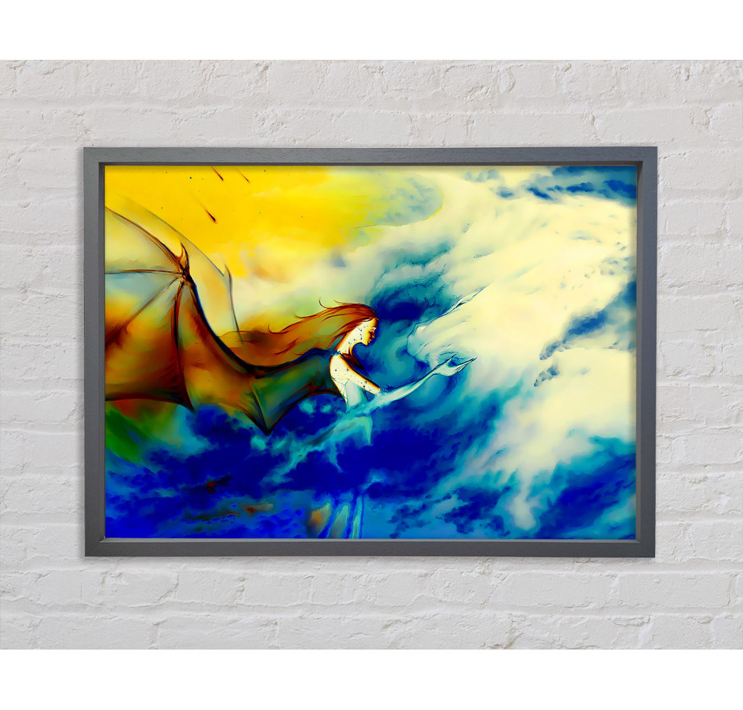 Fairy Dragon Clouds - Einzelner Bilderrahmen Kunstdrucke auf Leinwand