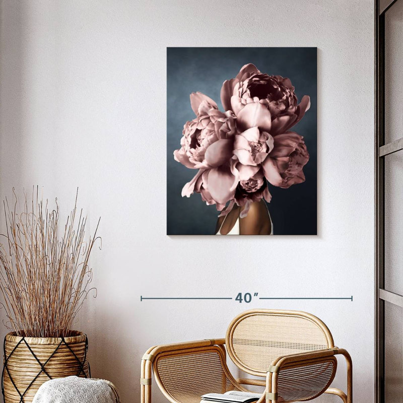 «Peony Dream», reproduction sur toile, H 28 po x l 35 po x P 1,25 po