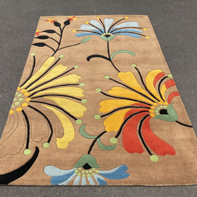 Wool Floral Indoor Rug