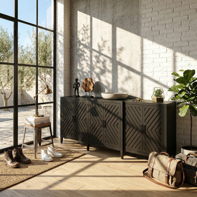 94.5" Wide Accent 6-Door Shoe Cabinet