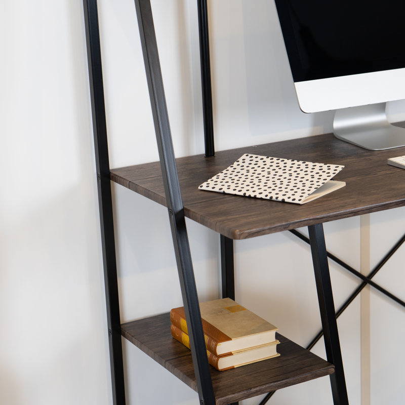 Blohm Writing Desk, Dark Oak, Black