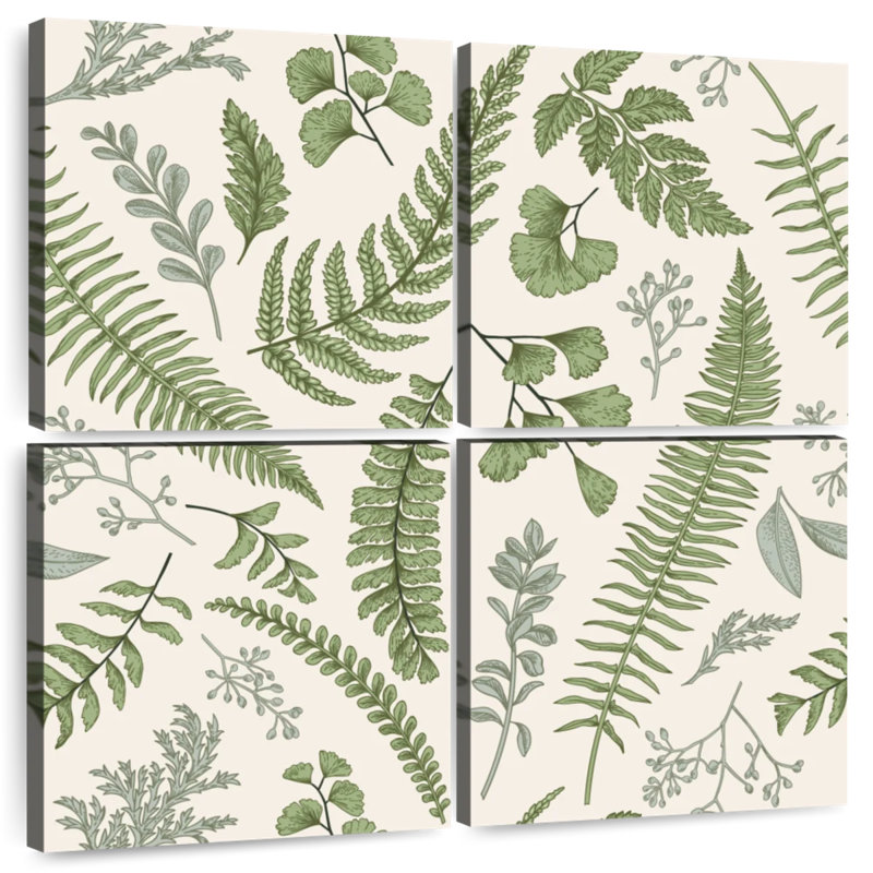 Motif de feuilles de plantes Harnek, H 26 po x l 26 po