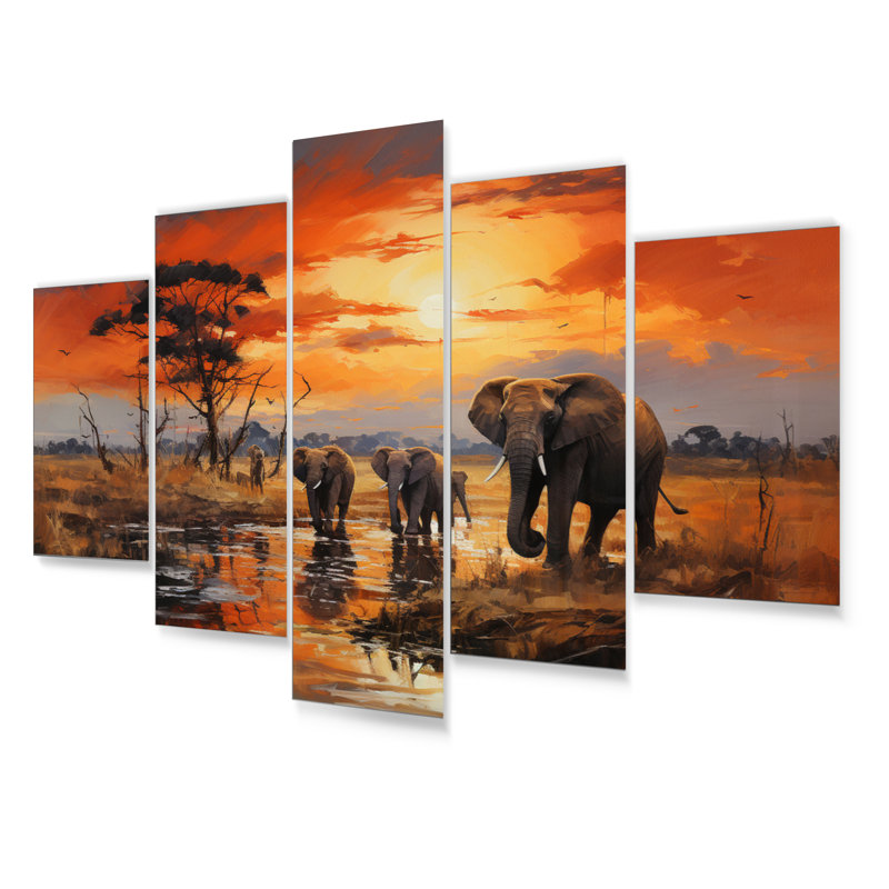 Ensemble d'éléphants «Elephant Wandering Giants II»