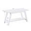 Banc en bois massif avec tablette Elyz, 36,10 po de long, blanc