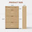 Armoire à chaussures Wave Design avec 3 tiroirs rabattables et 2 tiroirs supérieurs-108343654