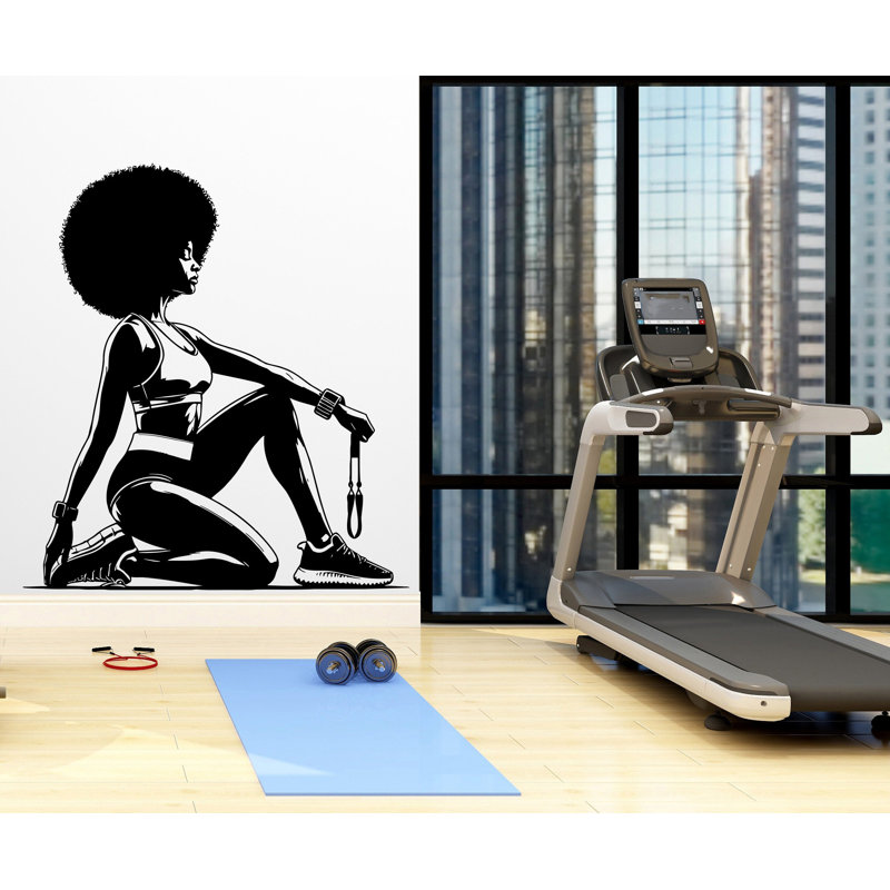 Adhésif décoratif gymnase, H 22 po x l 25 po