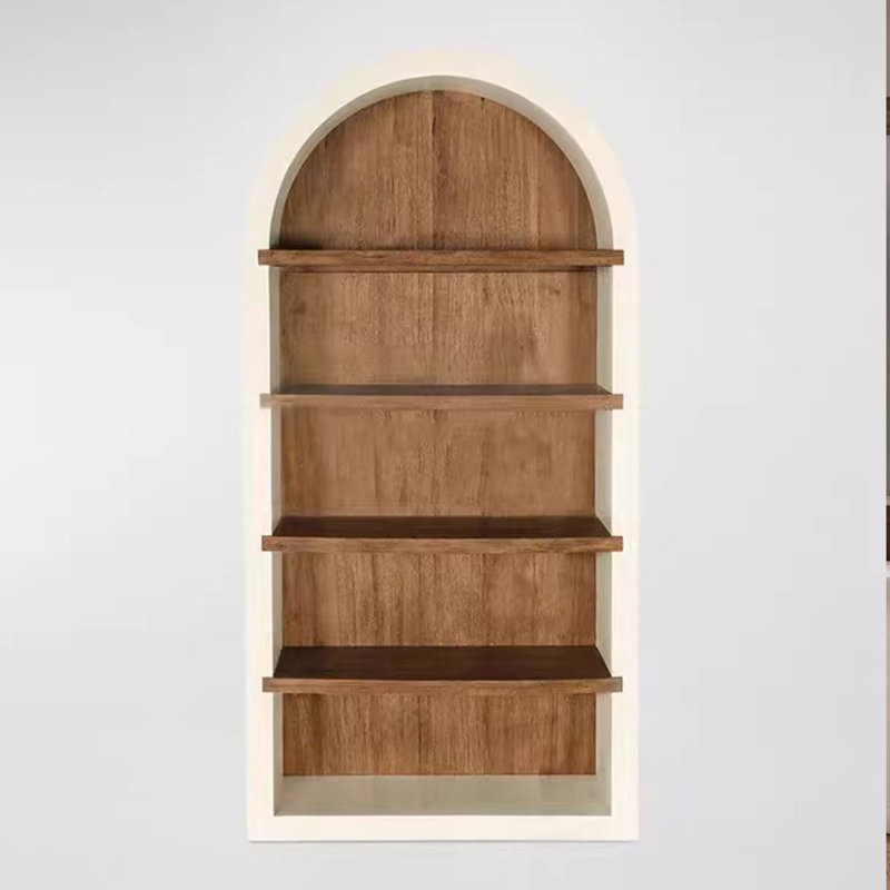 Vitrines en bois massif beige et Burlywood