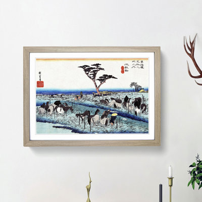 Chiriu Station by Utagawa Hiroshige - Picture Frame Painting Print