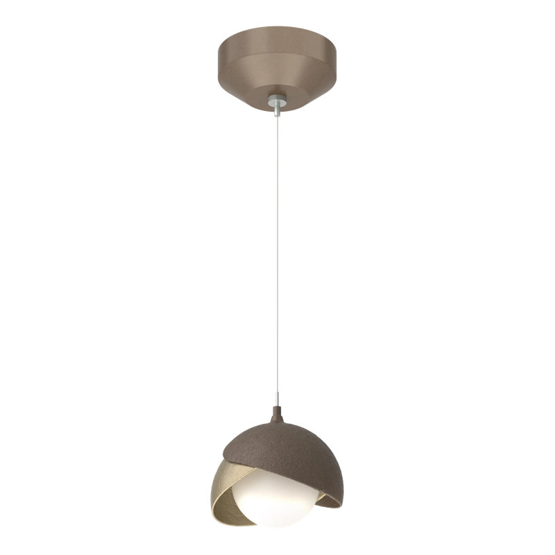 Brooklyn 1 - Light Single Globe Pendant, Bronze, Soft Gold