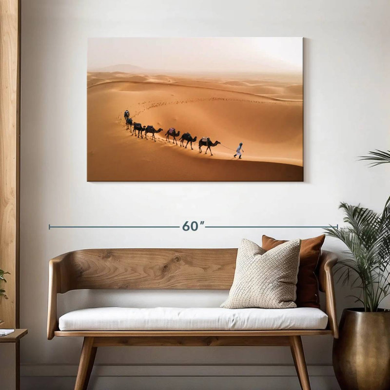 Chameaux d'Alvord dans le désert marocain, H 30 po x l 45 po